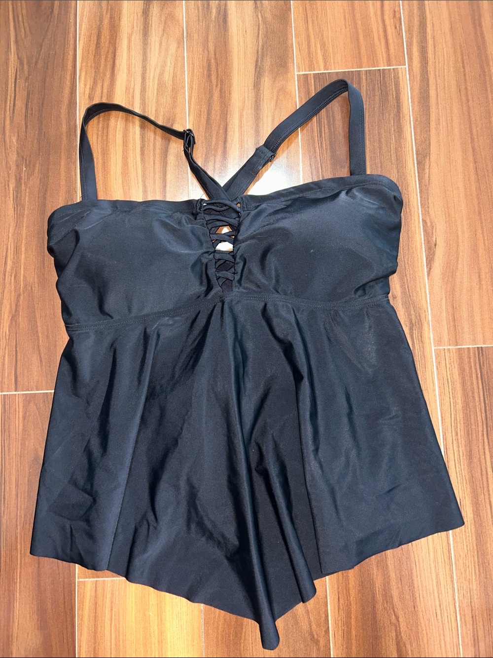 Size 1 Torrid swim Black Tankini top